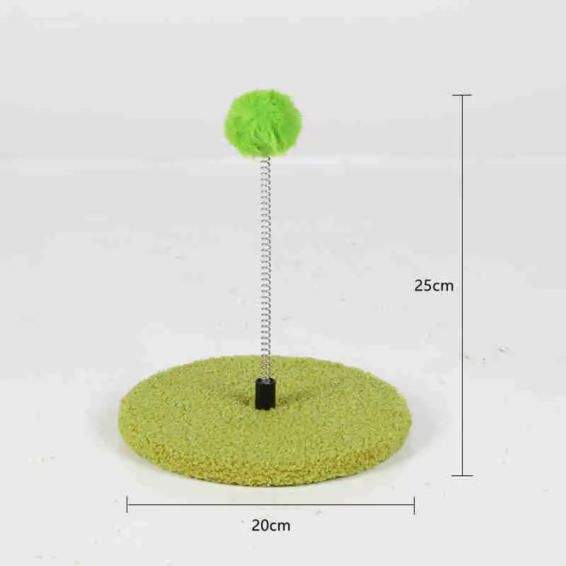 Cat hair ball spring ball toy with chassis interactive cat teasing stick pet scratch toy cats tower self heating ball toys