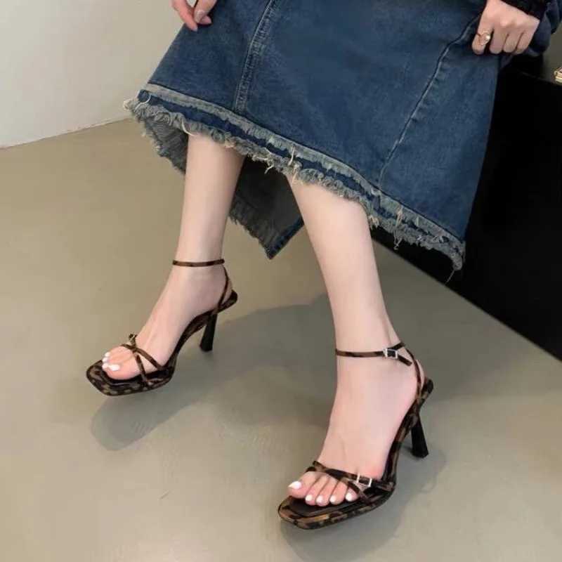 Designer Summer High Heel Womens Sandals Fi Narrow Band Leopard Pumps Outdoor Dress Sandals Womens Shoes Womens SandalsXJ2500305