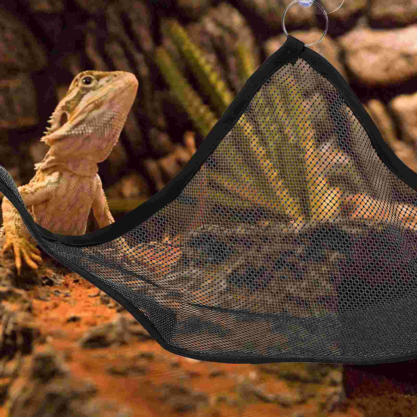 2 Pcs Lizard Hammock Pet Plaything Swing Toy Reptile Tank Snake Hanging Bed Supplies