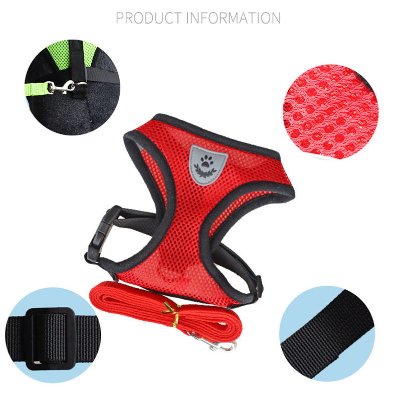 Step in Dog Harness Reflective Soft Breathable Mesh Dog Harnesses for Small and Medium Dogs Eco-Friendly Comfort Secure Halter No Pull Adjustable Pet 