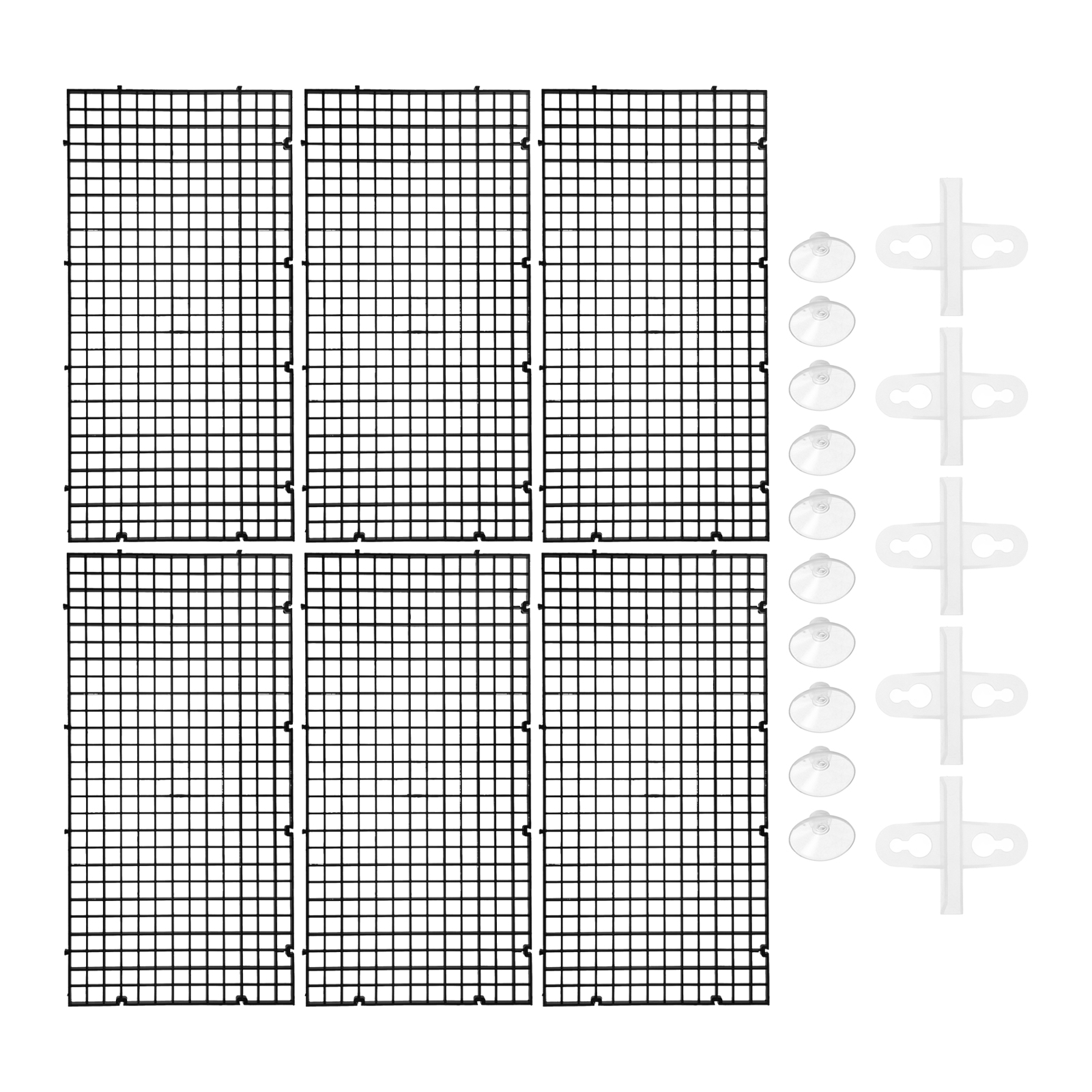 Tweezers Fish Tank Partition Set Plant Aquarium Supplies Tray Filter Black Isolation Panel Baby