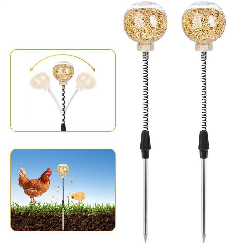 Slow Feed Release Toy for Flock Chicken Coop Pecking Toy Funny Hens Feeding Supplies Poultry Treat Dispenser for Boredom Busting