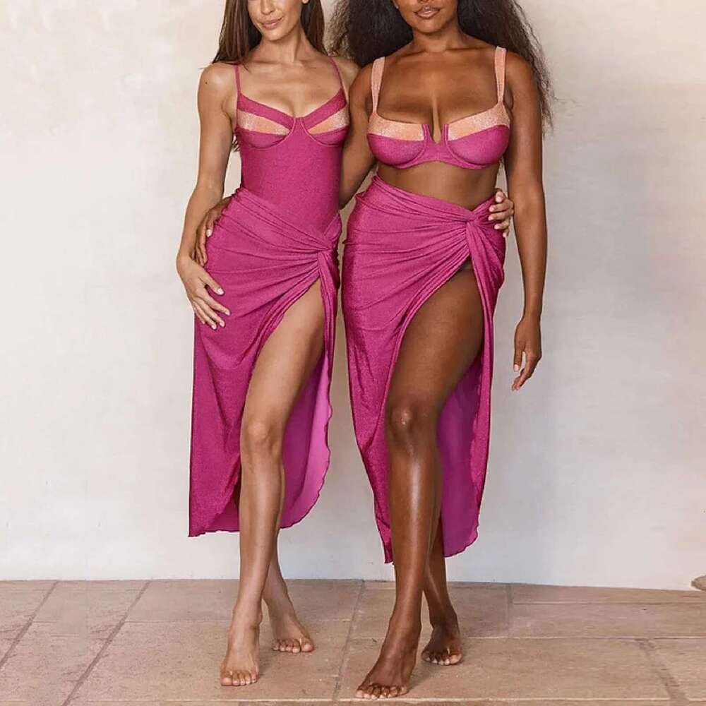 Women Vintage Swimwear One Piece Swimsuit Bikini Backless Beach Dress Designer Bathing Suit Summer Surf Wear Beachwear Km-Ly