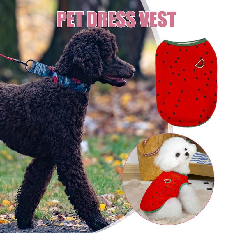 Pet Clothes For Small Dogs Summer Clothes For Pets Cute Unique Dog Cat Shirt Watermelon Pineapple Kitten Clothes Breathable Pet
