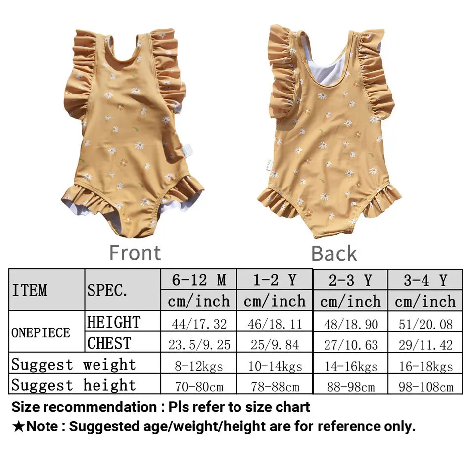 EezKoala Childrens One Piece Swimsuit Sunscreen Quick-Dry Baby Surfing Suit for Girls Swimwear Toddler Bathing Swim Cloth 250304