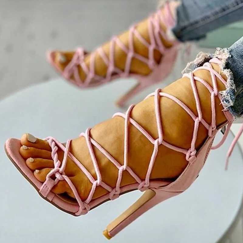 Womens Cross Strap Open Toe Sandals Pumps Shoes Womens Sandals Sexy High Heels ShoesXJ2500305