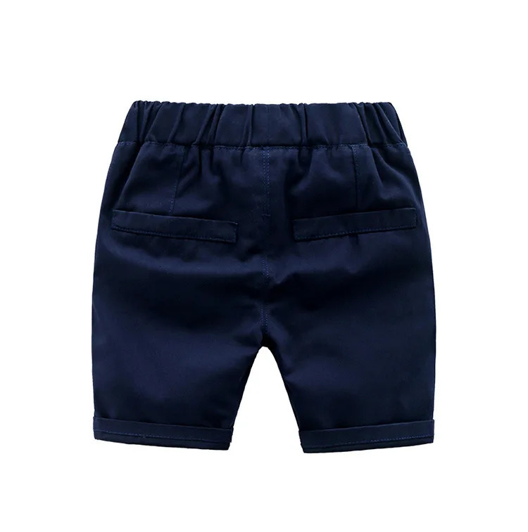 Little Boy Chic Shorts Casual Clothing 1-6Yrs Children Summer Elastic Waist Trousers Knee Length Pants Cool Kid Britches 250304