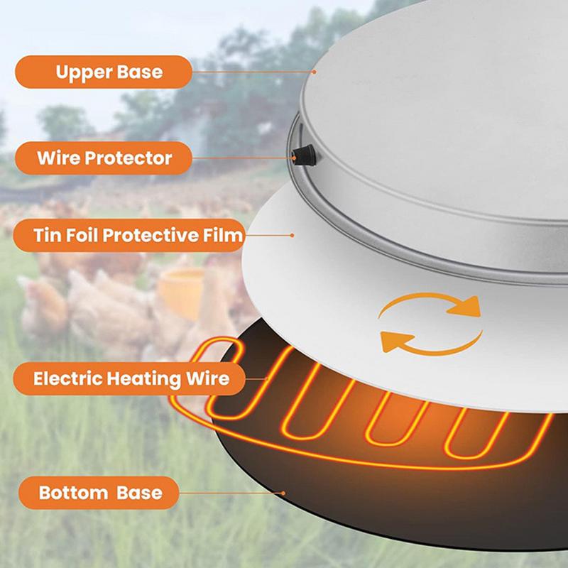Chicken Water Heater Base Thermostat Outdoor Chicken Waterer Weather-Resistant Winter Supplies For Ducks Birth Baths And Geese