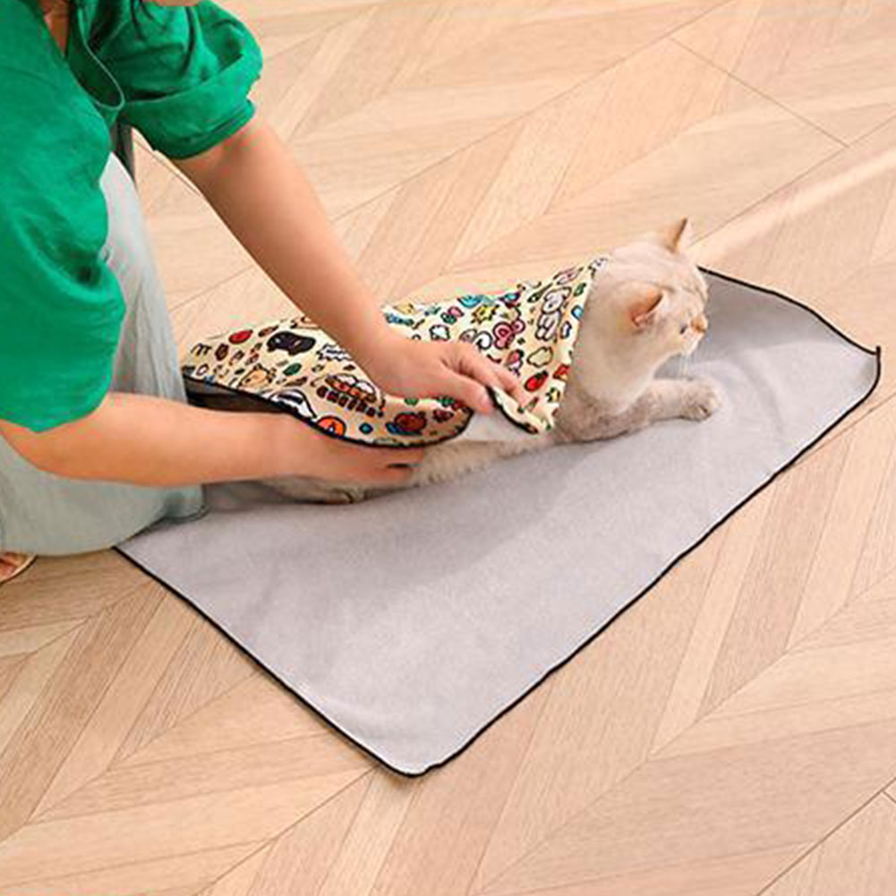 Cat Grooming Wrap Self-Adherent Cat Restraint Wrap Anti-Scratch Cat Swaddle Burrito Wrap Anti-Escape for Medicine Nail Clipping