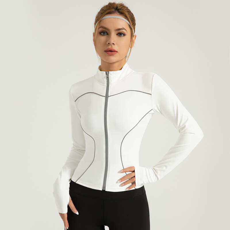 New Line Yoga In The Special Zone With Stand Up Collar Slimming And Slimming, Night Running Reflective Sports Jacket For Women KLMY