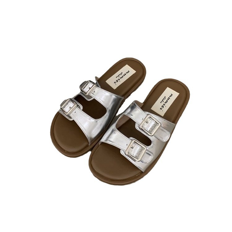 Free Shipping 2025 new slides designer Slippers for womans flat sandals fashion black slipper outdoor Indoor buckle women shoes