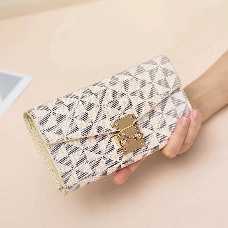 Woman Long Brand Vintage Purse Designer For wallets for women Leather Holder New Money Clip Wallet