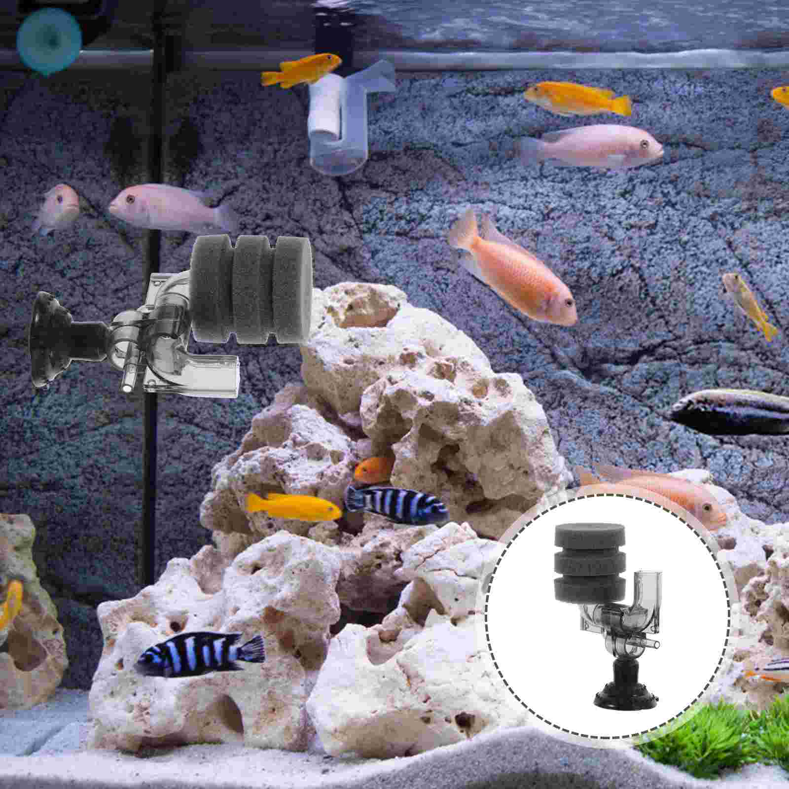 1Pc Super Mini Fish Tank Single Sponge Oxygen Filter Aquarium Oxygen Device fish tank sponge filter fish filter sponge