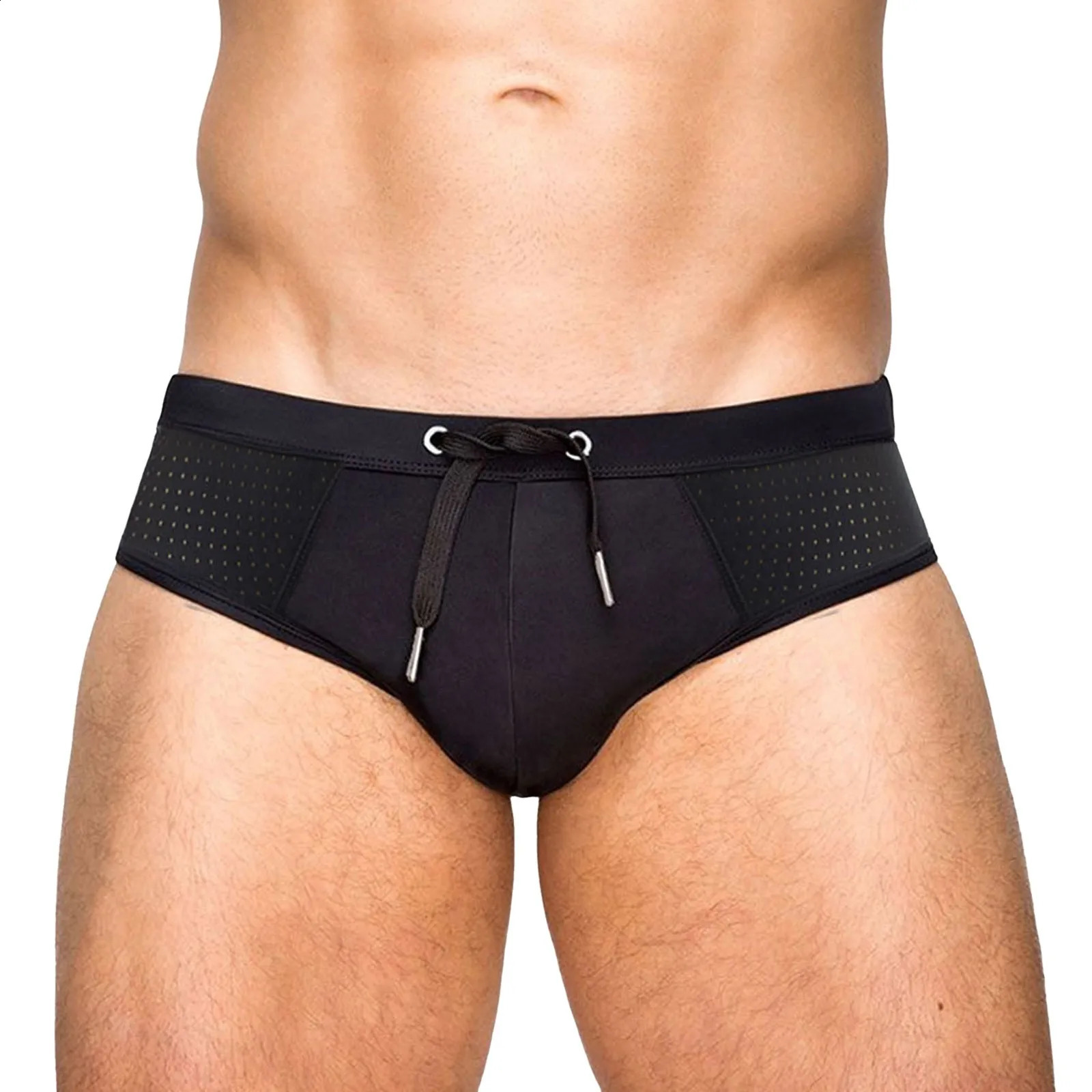 Summer Trousers For Men Cool Sports Fit Beach Shorts Triangle Fashion Sexy Swimming Trunks Low Waisted Swimwear Male 250305