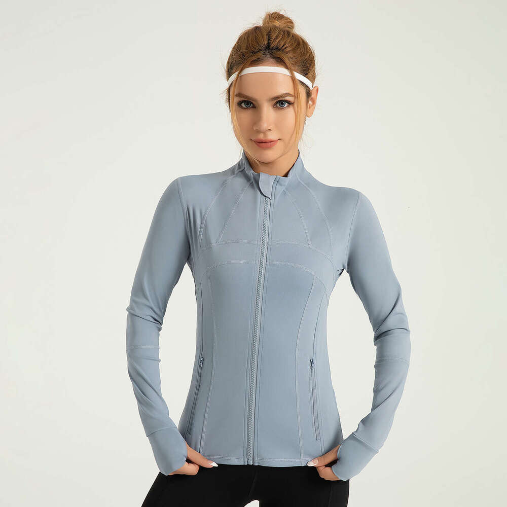 Zone Splicing Fitness Jacket, Breathable Elastic Pocket, Running, Cycling, Sports, Yoga Suit Jacket KLMY