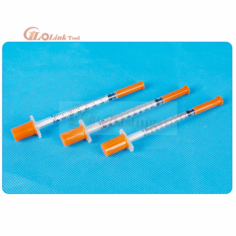 50pcs 1ml 30G13mm Disposable Plastic Veterinary Syringe With Needles For Pet Farm Animal Cat Dog Pig Cattle Sheep Horses Tool Pa