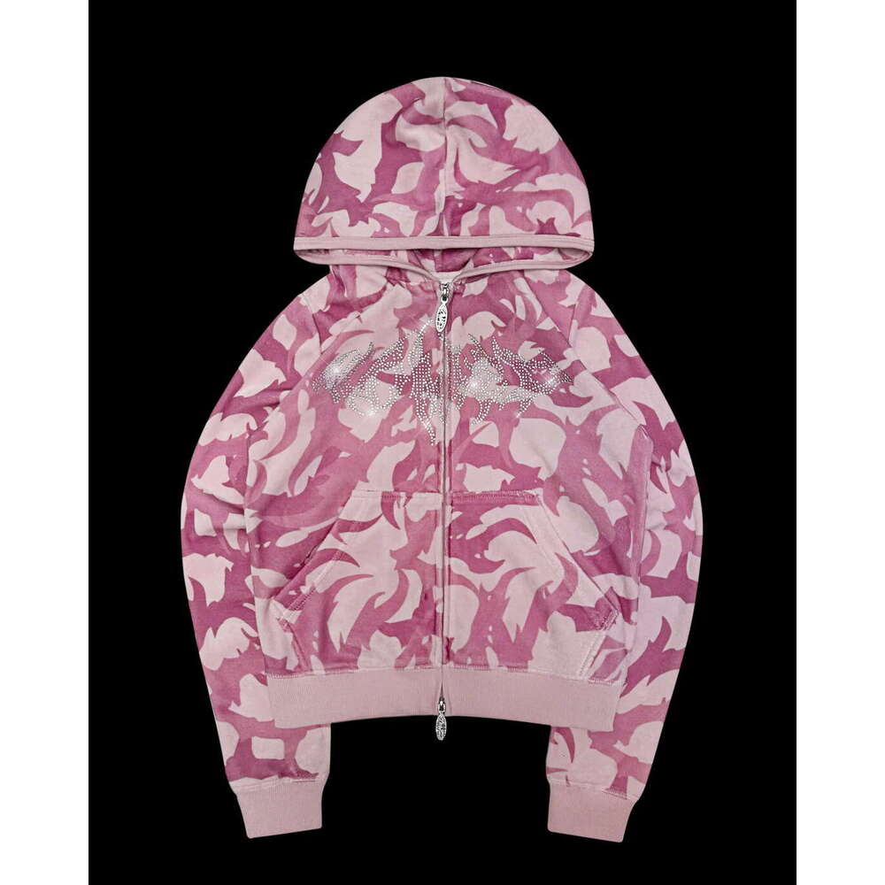 Winter niche personality street hip-hop punk style hoodie with letter print sports sweatshirt and pants