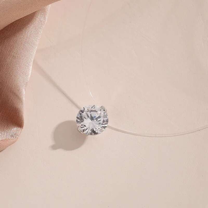 Transparent Fishe Women's Chokers Crystal Ball Pendants Shiny Wedding Jewelry Fashion Neck Accessories Collar