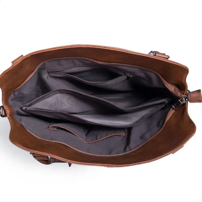 Trendy Soft Leather Tote Bags Solid Color Large Capacity Handheld Womens Handbags Casual Shoulder Crossbody Bags 250304 - view 5