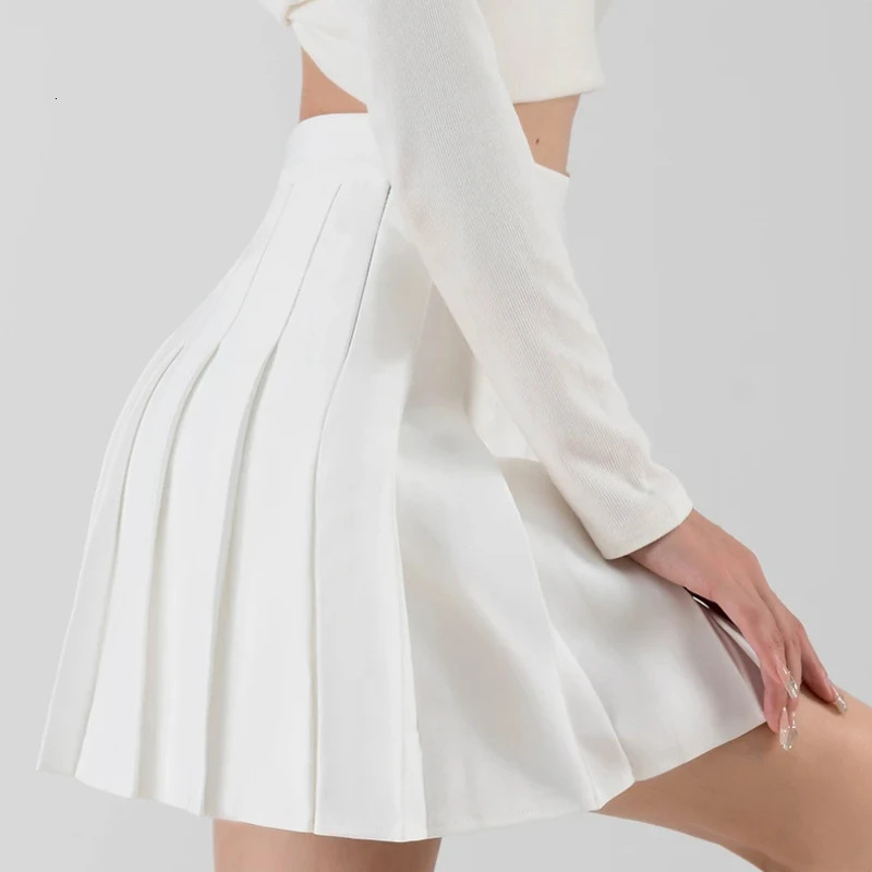 Mini Skirt For Women Black Fashion Corta Falda Plisada Autumn Y2k Korean Style Clothing A Line White Girls Aesthetic Skirts 250228