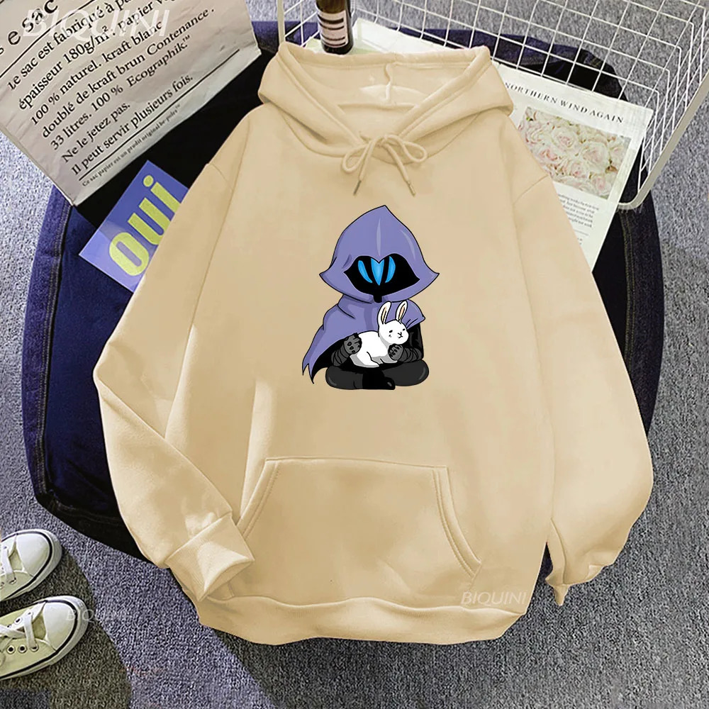 Omen VALORANT Hoodie Men Sweatshirt Vintage HIP HOP Clothes for Teens Students Harajuku Lounge Wear Cartoon Printed Velvet Anime 250304