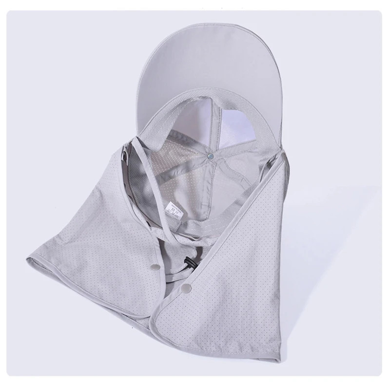 Multifunction Baseball Cap with Neck Flap Mens Summer Anti-UV Sun Hat Women Outdoor Foldable Quick Drying Hiking Fishing Hat 250304