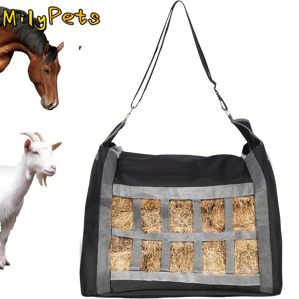 Pet Supplies Hangable Horse Feed Bags Oxford Fabric Convenient Hay Bags Large Capacity Portable Hay Net Donkey