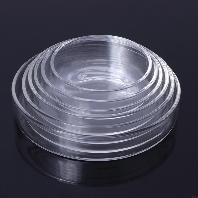 2025 New Shrimp Feeder Glass Feeding Dish Aquarium Fish for Tank Reptiles Round Clear Bowl 3.9" 3.5" 3.2" 2.6" 2.4"