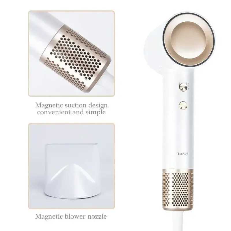 Hair Dryers Tideway high-speed hair dryer PRO M01 brushless motor and ion technology 4 temperature setting thermal control z250305