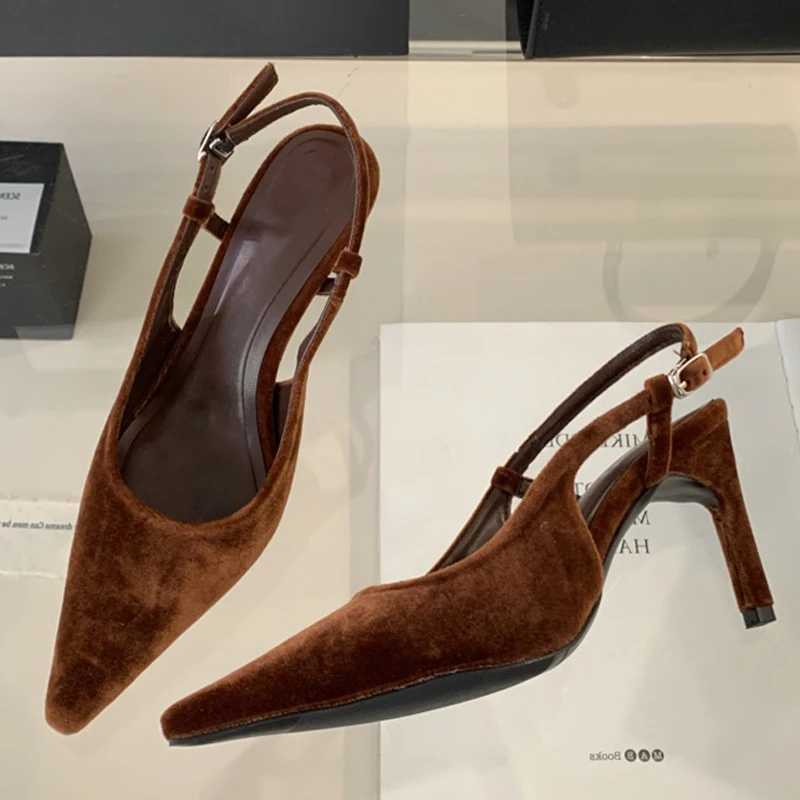Equal Spring Fi Shallow Pointed Toe Win Pumps Sexy Thin High H Sandals Elegant Banquet Fem Me Shoes Y250304