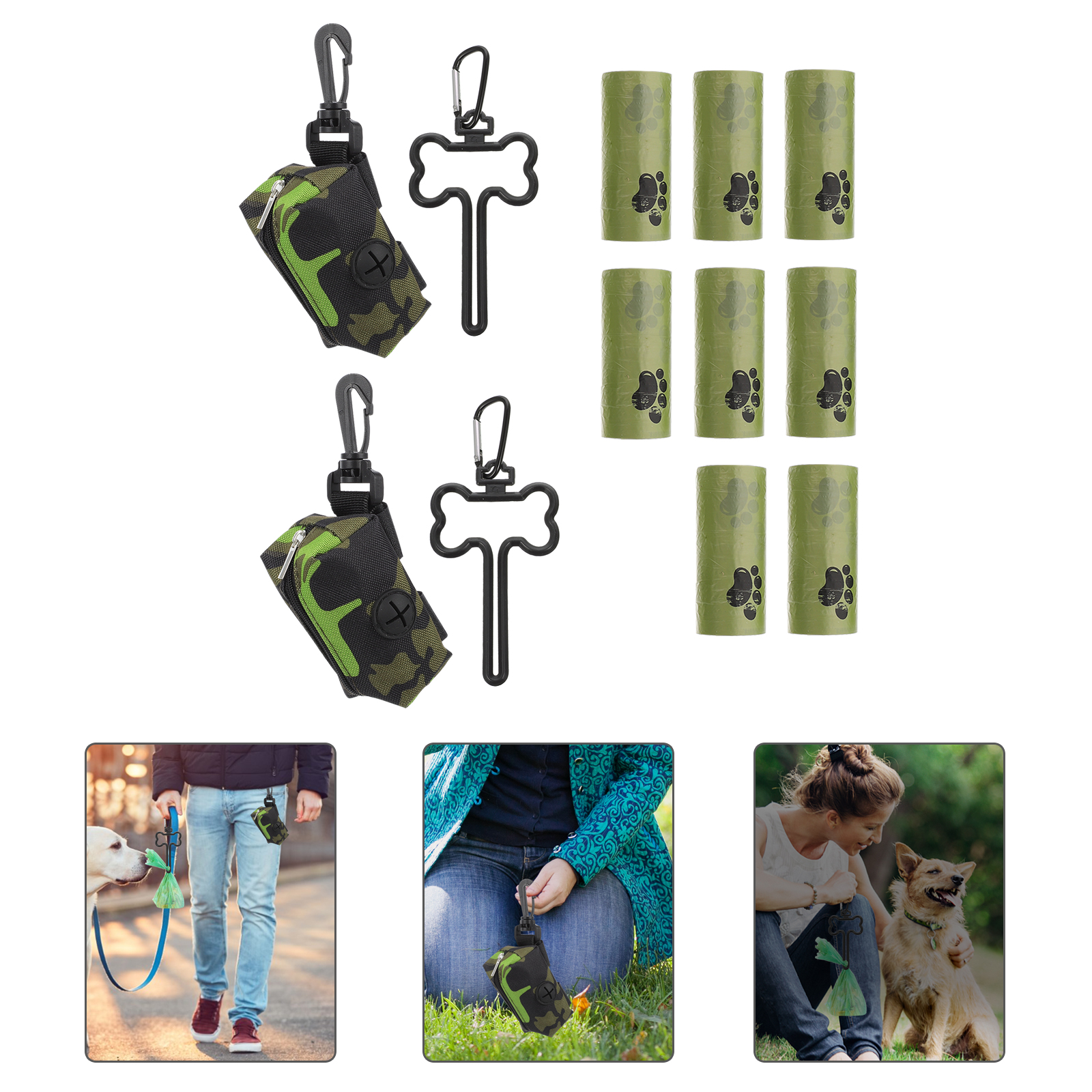 Leak Dog Walking Bag Trash Bags Waste Holders Portable Oxford Cloth Poop Litter