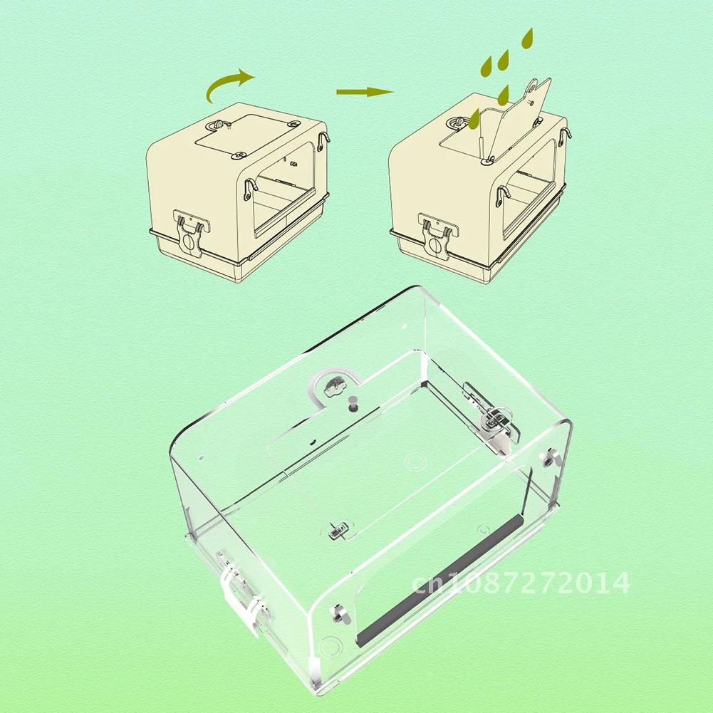Bird Bath Box Bird Cage Detachable Bathtub Shower Box Bath Acrylic Box for Transparent Supplies Clear Hanging For Parrot