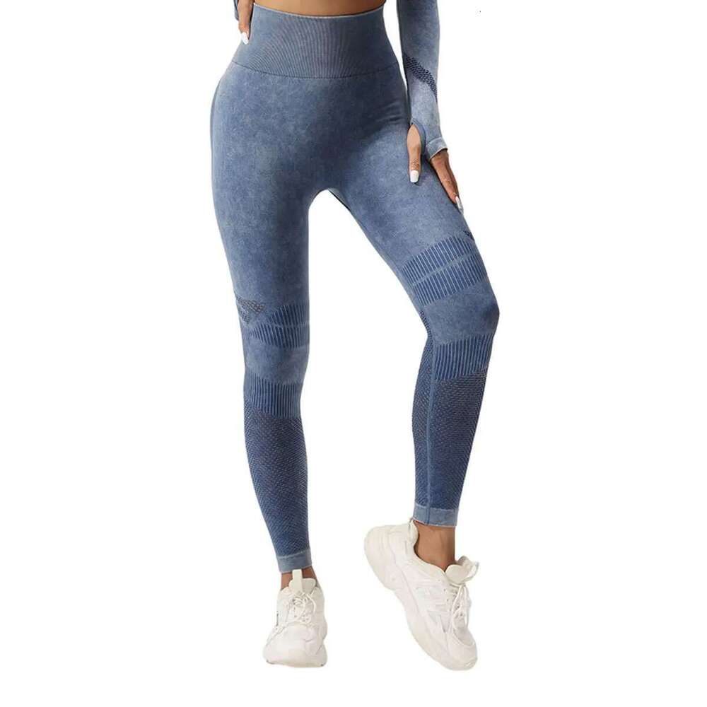 Hollow Push Up Butt Lift Yoga Sports Leggings Women Washed Frosted High Waist Workout Fiess Tights Elastic Gym Running Pants KLMY