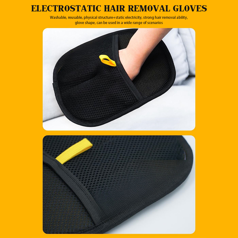 Double Sided Grooming Gloves for Pets Quick Pet Hair Remover Mitt Static Removal Gloves for Clothes Sofa Couch
