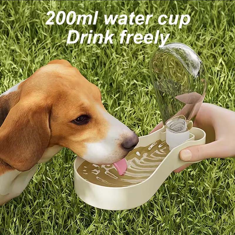 2 in 1 Folding Easy Carry Portable Bottles Foldable Pet Feeder Dog Travel Water Bottle and Bowl With Food Container