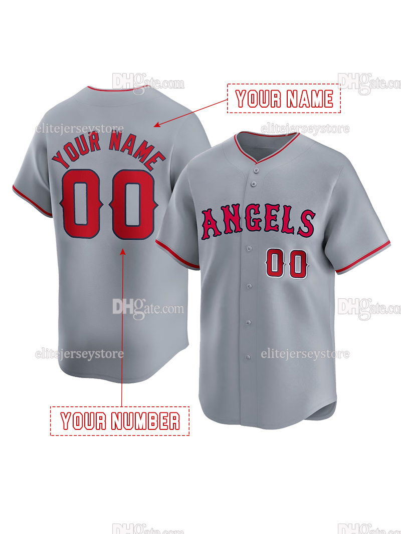 Personalized Custom Baseball Jersey Mike Trout Shohei Ohtani Jo Adell Jorge Soler Ward Travis d'Arnaud Anderson