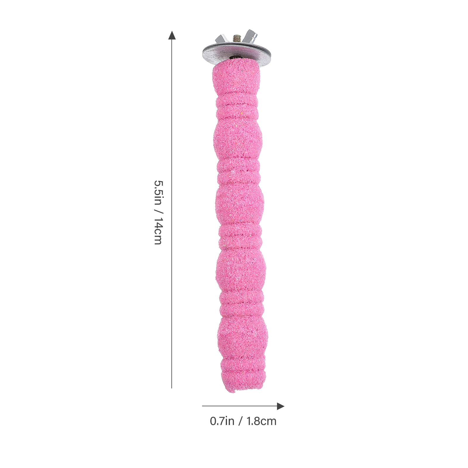 Bird Toy Claw Grinding Stick Parrot Stand Perch Wooden Parakeet Cage Beads Standing Rod