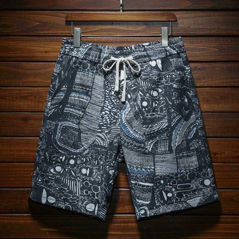 Fashionable mens beach shorts summer fashion printed sporty loose elastic cool fully matched casual outdoor shortsXJ250304