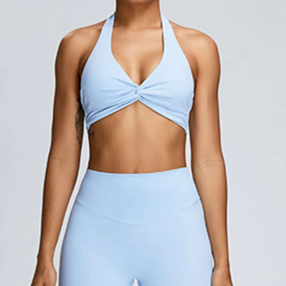 Sports Sexy Women Halter Top High Support Push-Up Open Back Wear Fiess Bras Yoga Workout Underwear Backless Bra Kl-My