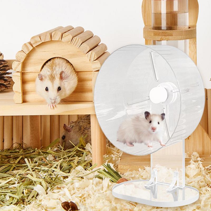 Silent Hamster Wheel Animals Spinner Wheel Toys Acrylic Silent Pets Exercise Spinner Accessories For Dwarf Syrian Hamster