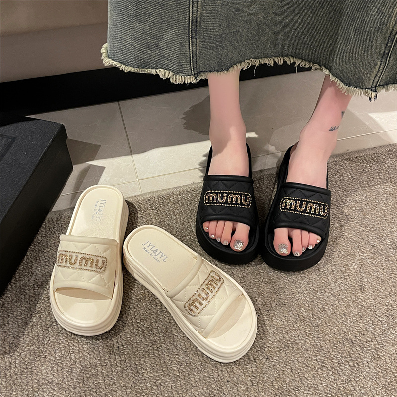 Free Shipping 2025 New slides designer Slippers for womans platform sandals fashion Square Peep Toe dia slipper outdoor Indoor holiday women shoes 0b5