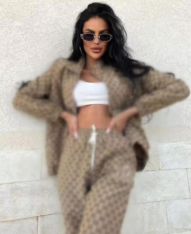 New brands for Women's Two Piece Pants Tracksuits Casual Fashion girls printed Two-piece Set jogger jacket + pant Ladies Tracksuit Sweat Suits