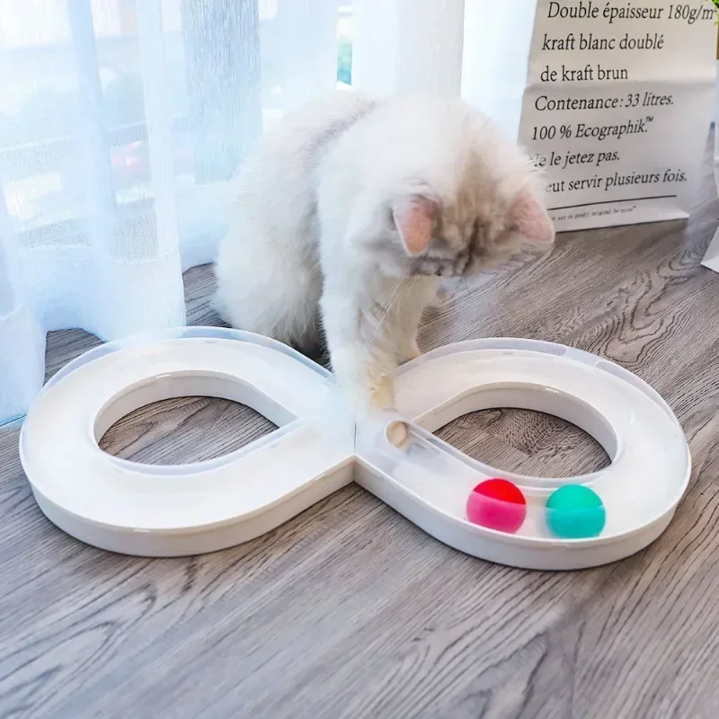 Household Cat Toy Turntable Cat Teasing Set Small Cat Tunnel Sports Stick Supplies Practice Focus Meet Nature Pet Turntable