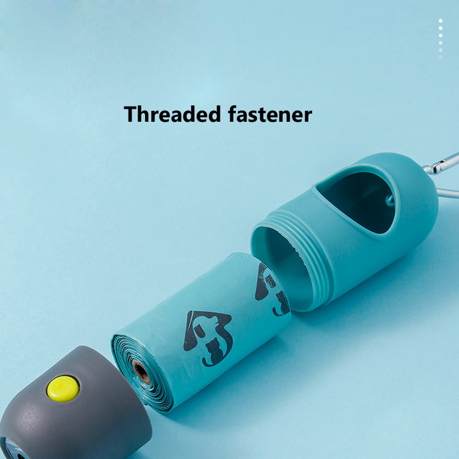 Degradable Dog Poop Bags Dispenser LED Light Puppy Waste Pocket Outdoor Travel Pouch Cats Poop Cleaning Garbage Bag Pet Supplies