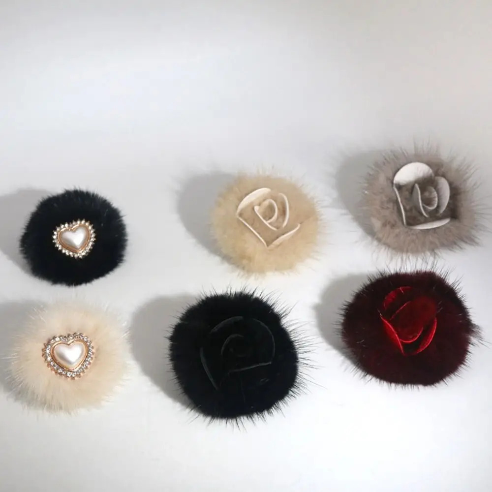 Fluffy Pompom Shoe Clip Fashion Replacement Detachable Charm Buckle Mink Hair Clamp Decorative Clip Wedding 250218