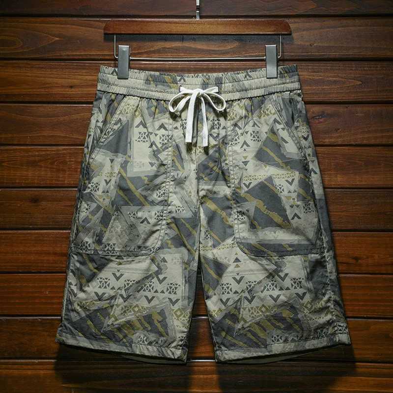 Fashionable mens beach shorts summer fashion printed sporty loose elastic cool fully matched casual outdoor shortsXJ250304