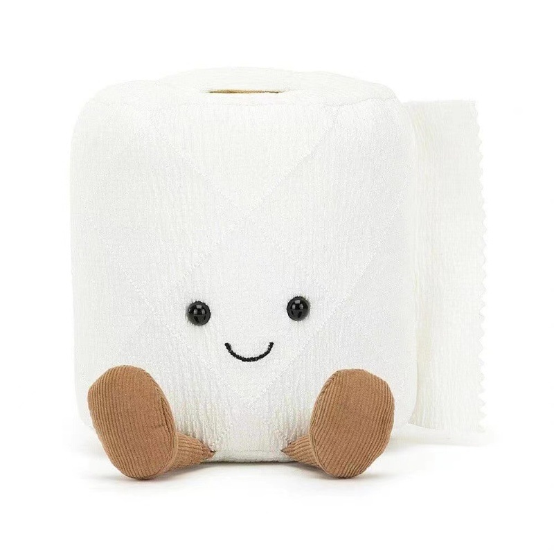 15cm Jelly Cat Creative Toilet Paper Modeling Doll Roll Paper Cute Funny Doll Pendant Plush Toys Holiday Gifts.