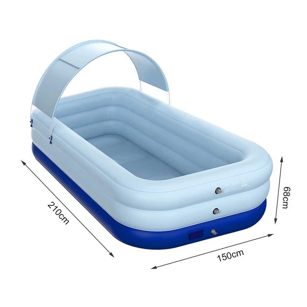210CM /380CM Large Removable Pools 3 Layer Automatic Inflatable Swimming Pool for family Children Pool Ocean Ball PVC Thick BathXJ250305