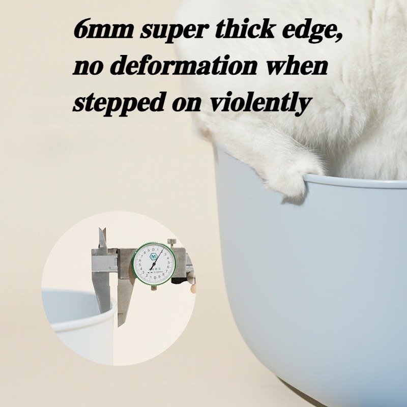 High Hardness Cats Litter Box Extra Large Durable Deepen Semi-enclosed Cat Toilet Spatter-proof and Easy Clean Pets Supplies