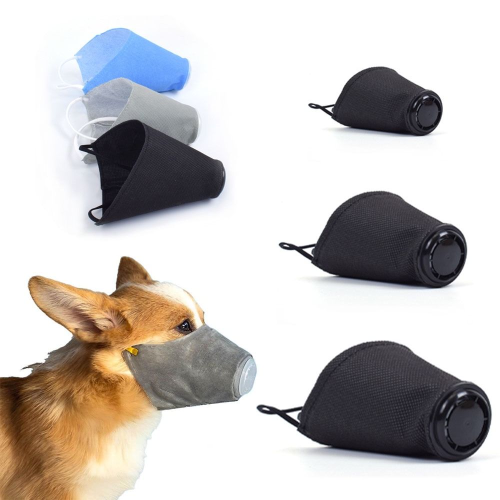 Adjustable Dog Anti-fog Haze Mouth Mask Breathable Reusable Dog Gas Masks Air Filter Dog Respirator Muzzle Small To Large Dogs